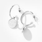 Monogrammed Hoop Earrings | Silver
