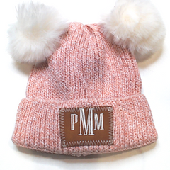 BLOOPER KIDS: Monogrammed Kids Pom Pom Beanie