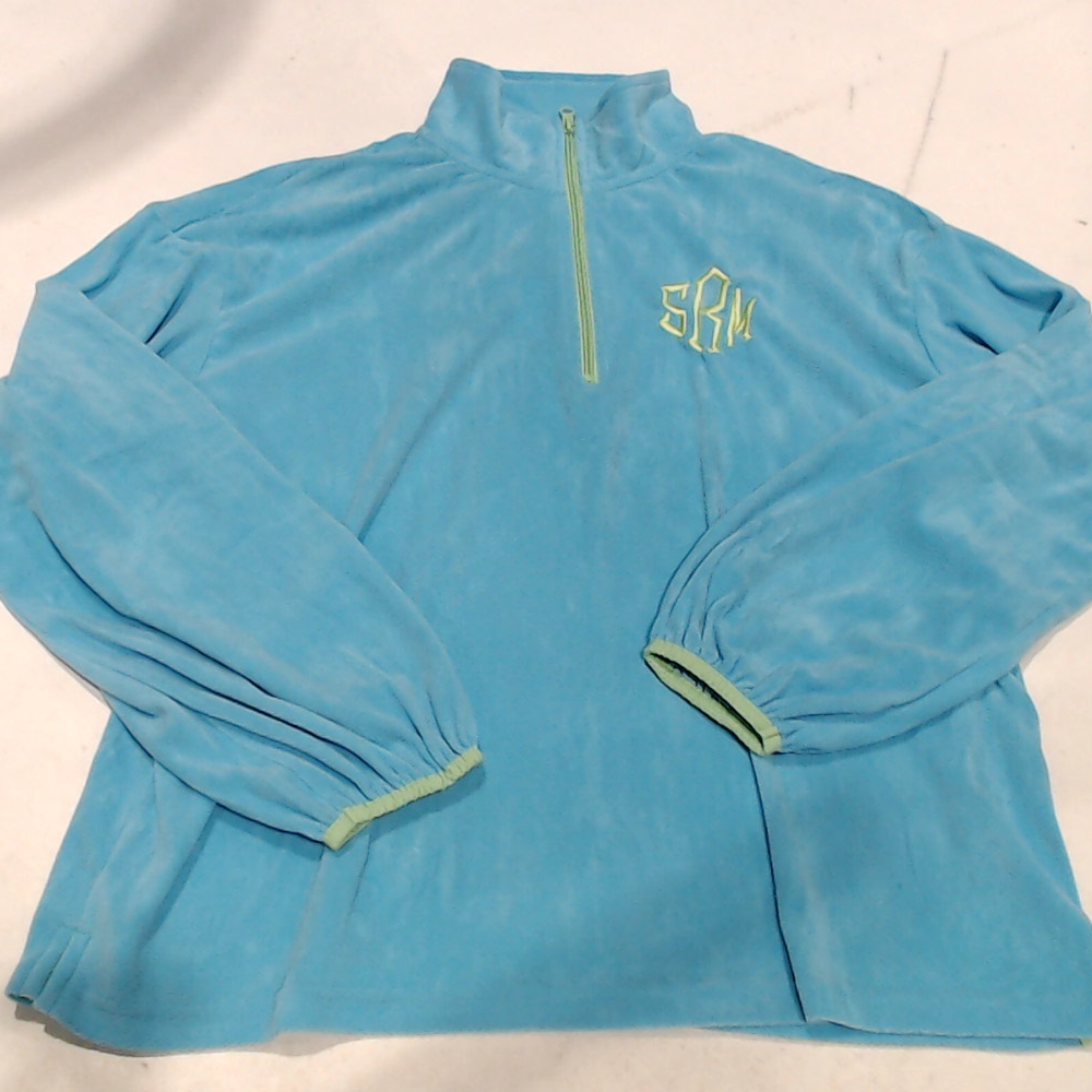 BLOOPER CLOTHING: Monogrammed Puff Sleeve Fleece Pullover