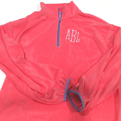 BLOOPER CLOTHING: Monogrammed Puff Sleeve Fleece Pullover