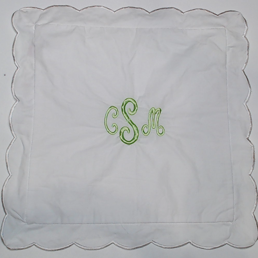 BLOOPER ACCESSORY: Monogrammed Pillow Sham
