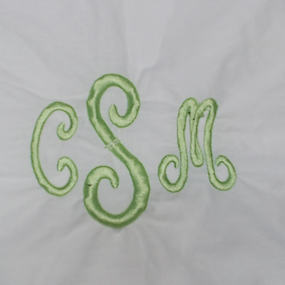 BLOOPER ACCESSORY: Monogrammed Pillow Sham