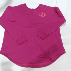 BLOOPER CLOTHING: Monogrammed Open Back Sweatshirt