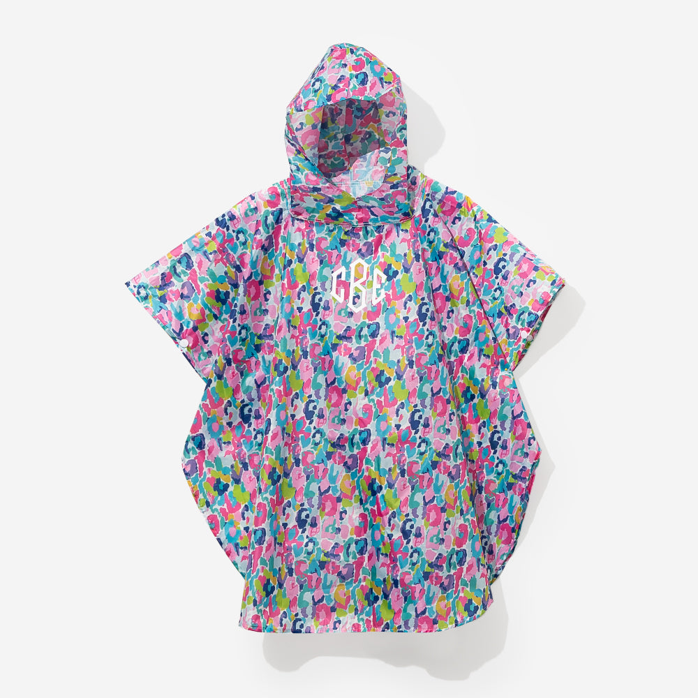 monogrammed kids rain poncho