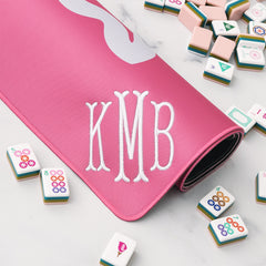 Rolled mahjong mat monogram shot
