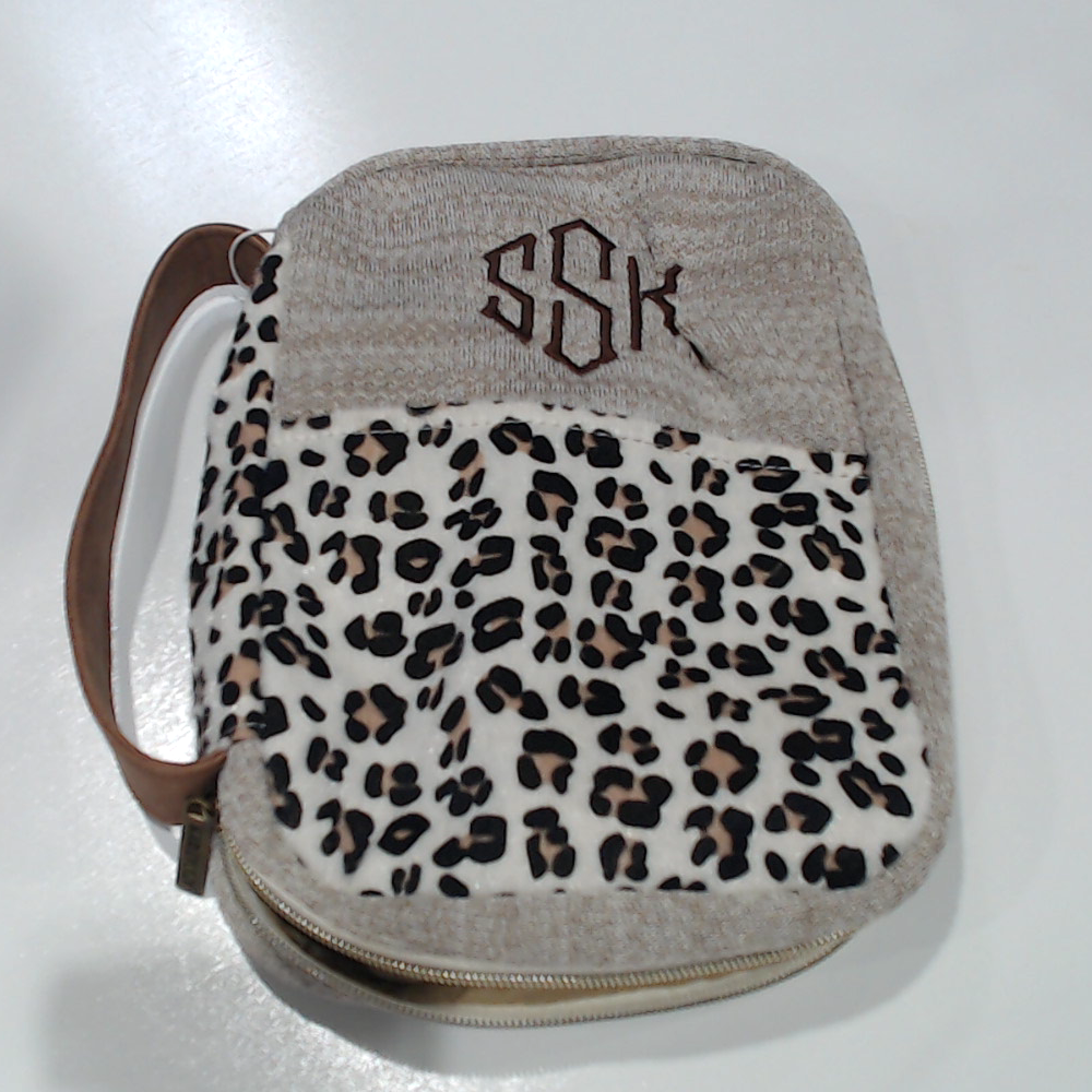 BLOOPER ACCESSORY: Monogrammed Leopard Bible Carrier