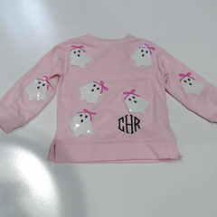 BLOOPER KIDS: Monogrammed Kids Sequin Ghost Sweatshirt