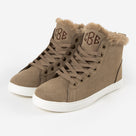 Monogrammed High Top Sneakers | Tan