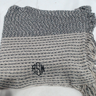 BLOOPER CLOTHING: Monogrammed Striped Chenille Poncho