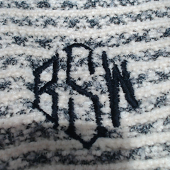 BLOOPER CLOTHING: Monogrammed Striped Chenille Poncho