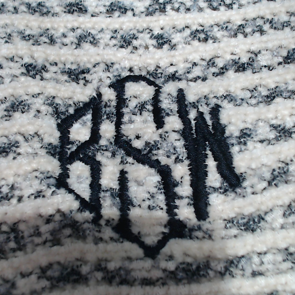 BLOOPER CLOTHING: Monogrammed Striped Chenille Poncho