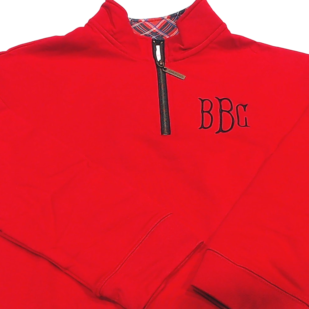 BLOOPER KIDS: Monogrammed Kids Quarter Zip Sweatshirt