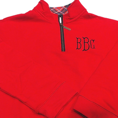 BLOOPER KIDS: Monogrammed Kids Quarter Zip Sweatshirt