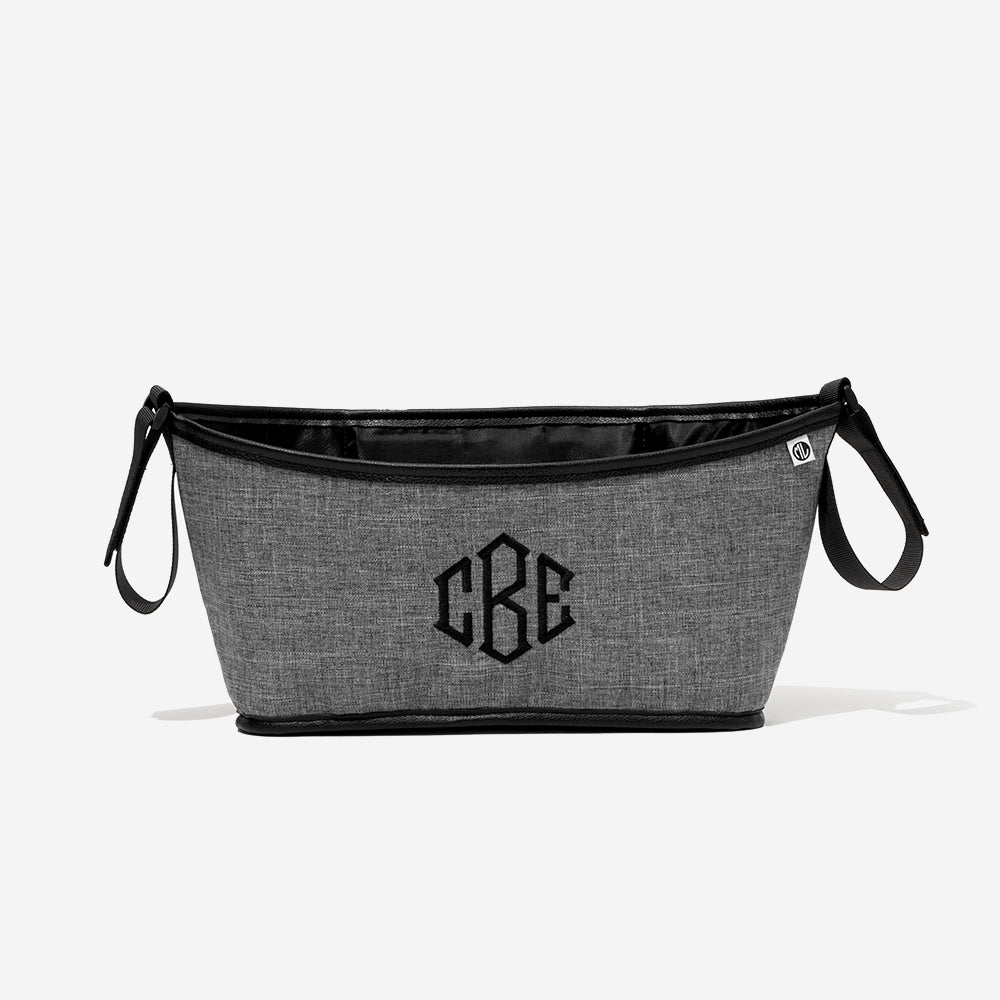 Monogrammed Stroller Caddy | Heathered Gray