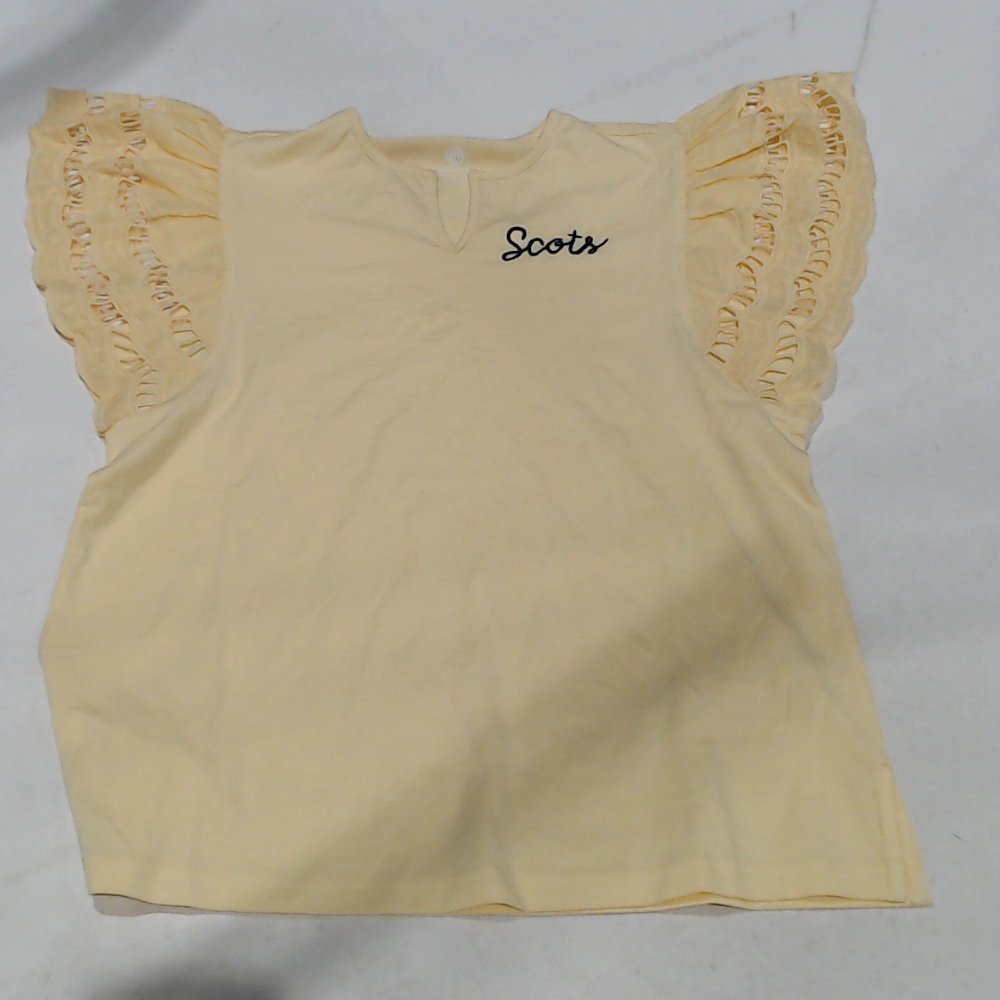 BLOOPER CLOTHING: Monogrammed Flutter Sleeve Top