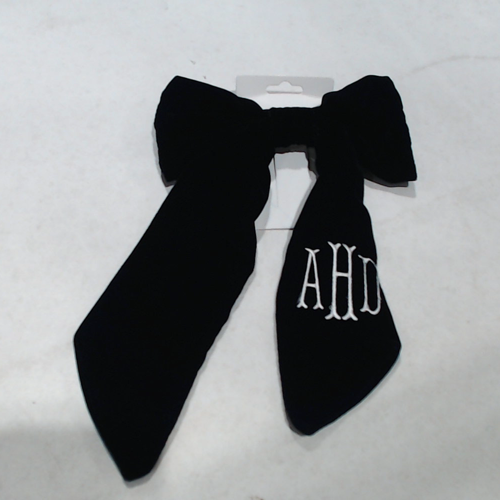 BLOOPER ACCESSORY: Monogrammed Velvet Bow