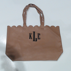 BLOOPER BAG: Monogrammed Scalloped Tote Bag