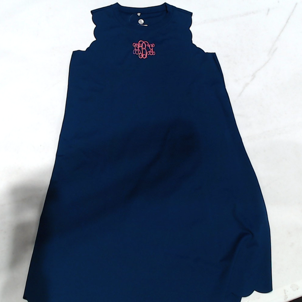 BLOOPER KIDS Monogrammed Girls Scallop Dress
