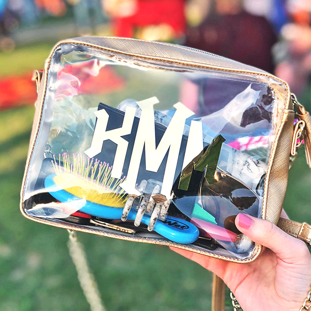 Monogrammed Clear Crossbody Bag | Stadium-Approved – Marleylilly