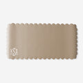 Monogrammed Desk Mat in gold with monogram