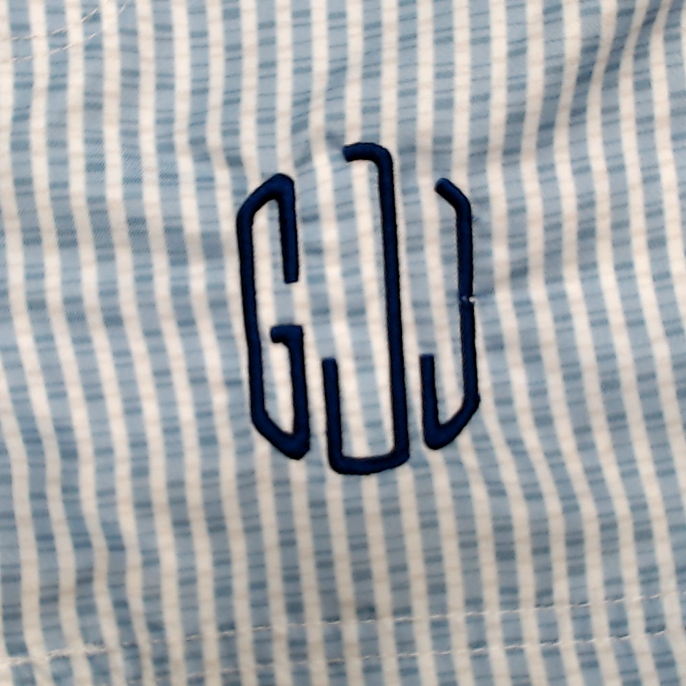 BLOOPER KIDS: Monogrammed Boys Swim Trunks