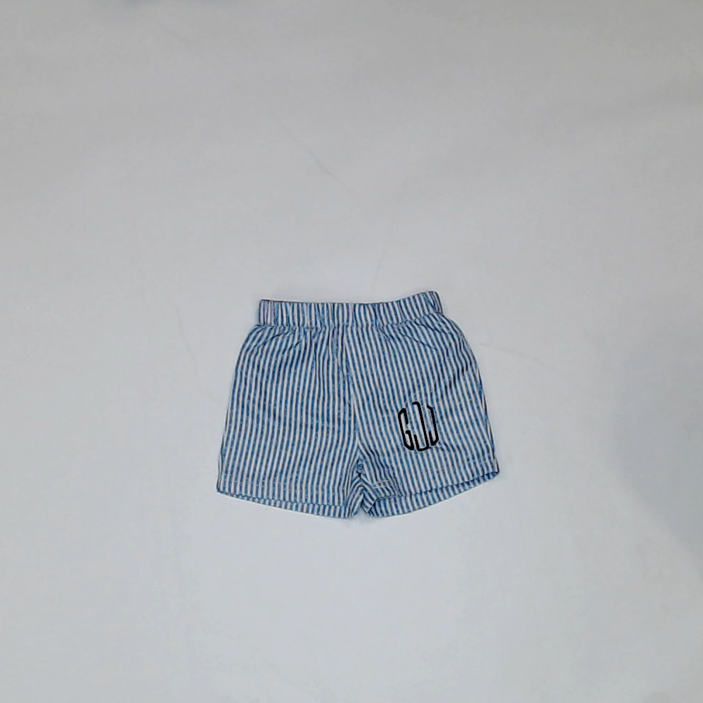 BLOOPER KIDS: Monogrammed Boys Swim Trunks