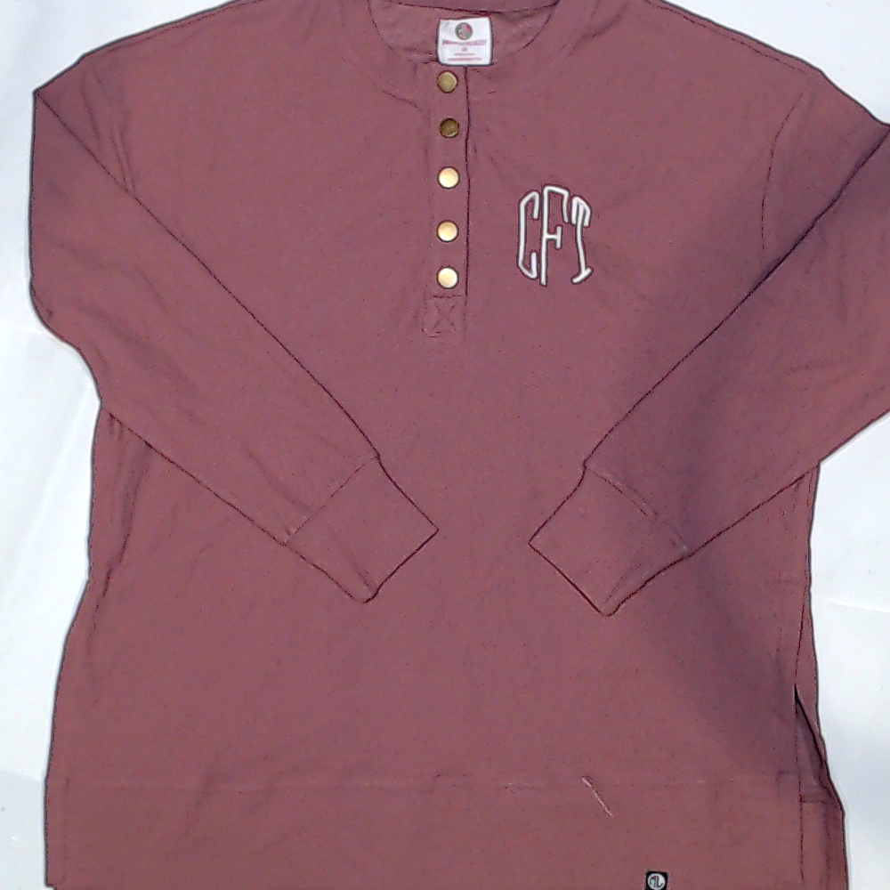 BLOOPER CLOTHING: Monogrammed Waffle Henley Tunic