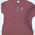 BLOOPER CLOTHING: Monogrammed Waffle Henley Tunic