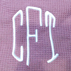 BLOOPER CLOTHING: Monogrammed Waffle Henley Tunic