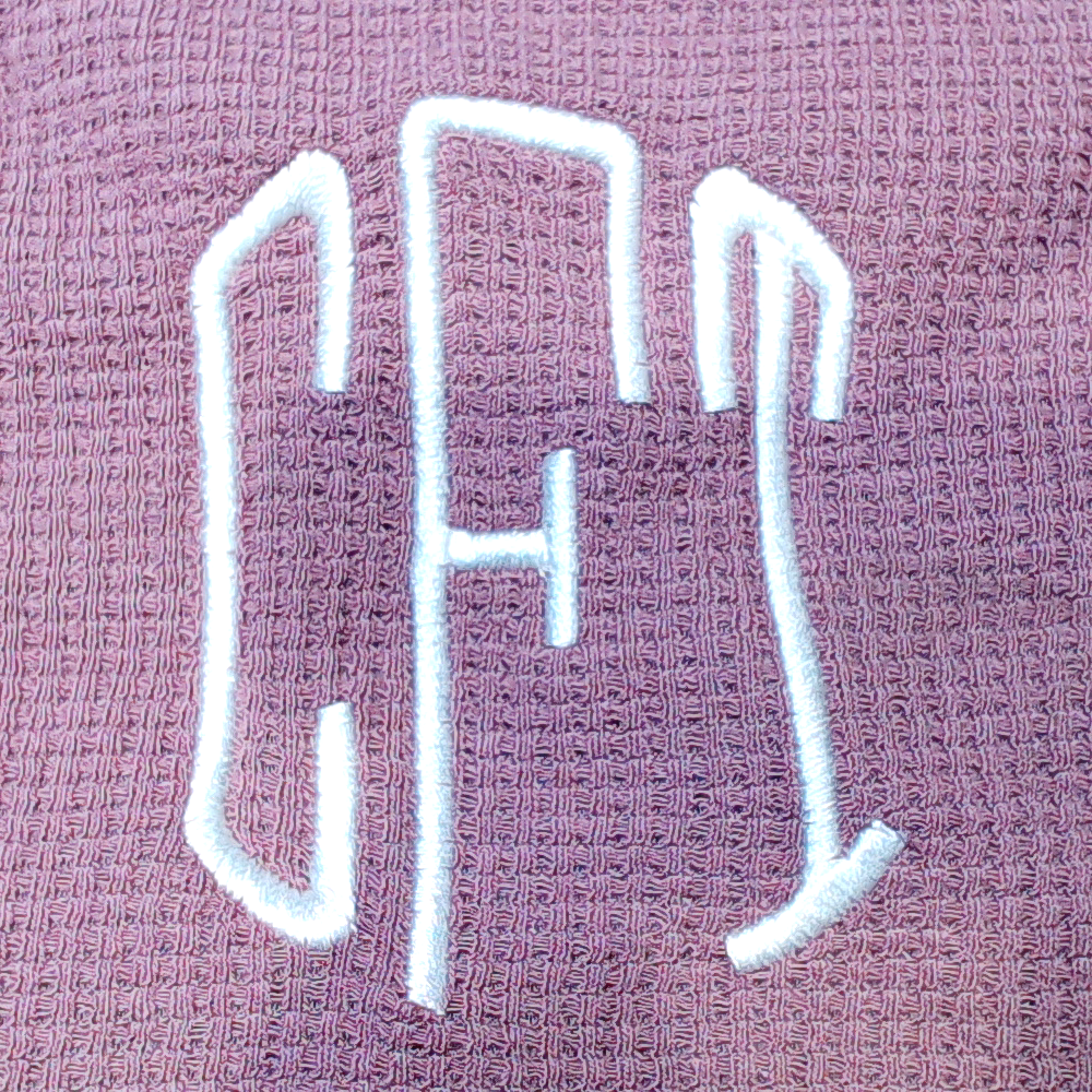 BLOOPER CLOTHING: Monogrammed Waffle Henley Tunic