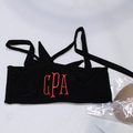 BLOOPER SWIM: Monogrammed Bandeau Top