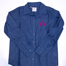BLOOPER KIDS: Monogrammed Kids Button Down Tunic