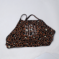 BLOOPER SWIM: Monogrammed High Neck Bikini Top