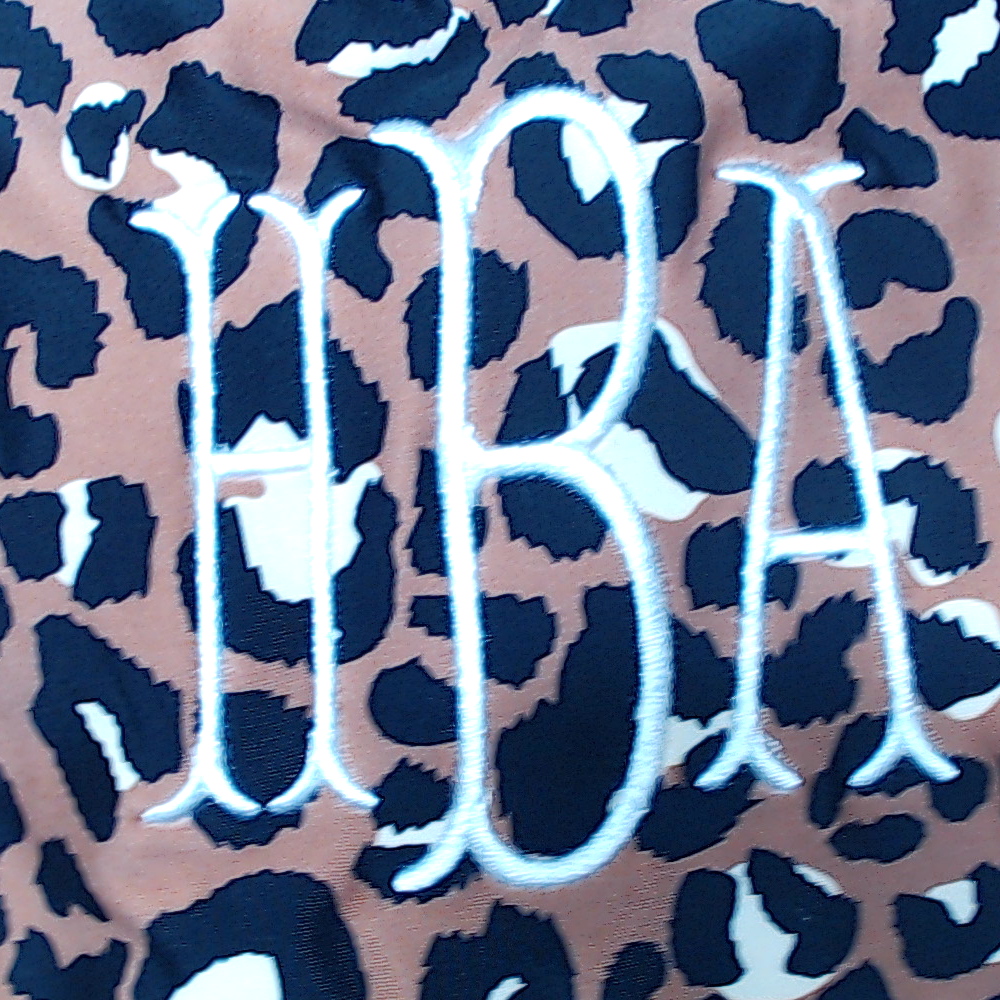 BLOOPER SWIM: Monogrammed High Neck Bikini Top
