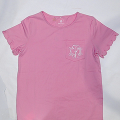 BLOOPER CLOTHING: Monogrammed Scalloped Top