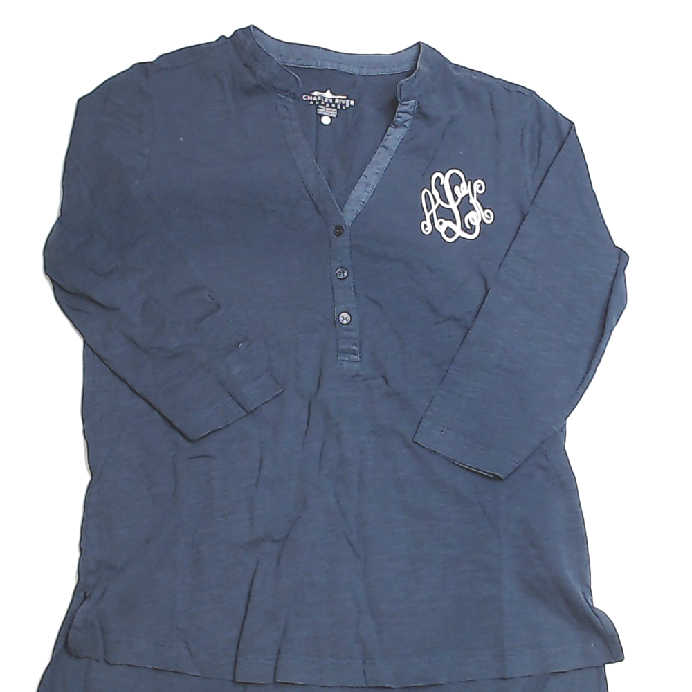 BLOOPER CLOTHING: Monogrammed Henley