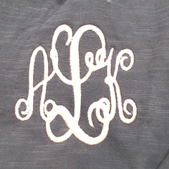BLOOPER CLOTHING: Monogrammed Henley