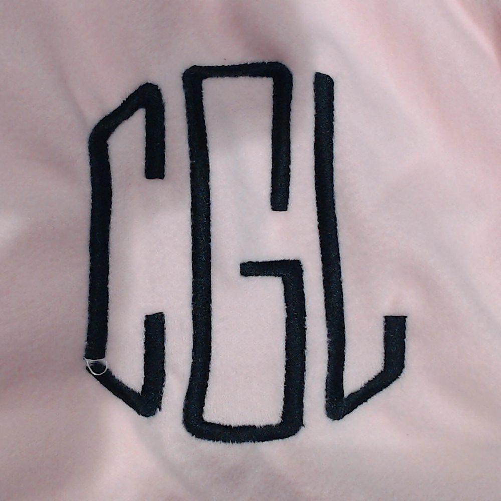 BLOOPER CLOTHING: Monogrammed Sequin Sports Sweatshirt