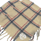 BLOOPER CLOTHING: Monogrammed Plaid Poncho