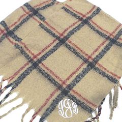 BLOOPER CLOTHING: Monogrammed Plaid Poncho