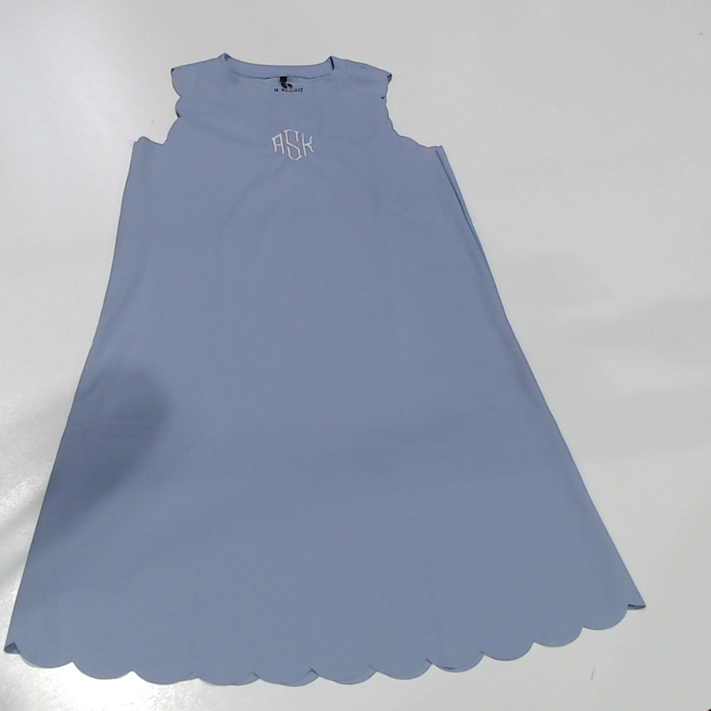 BLOOPER KIDS: Monogrammed Girls Scallop Dress