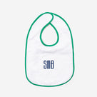 Monogrammed Outline Baby Bib | Green