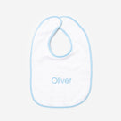 Monogrammed Outline Baby Bib | Light Blue