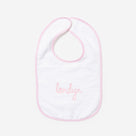 Monogrammed Outline Baby Bib | Pink