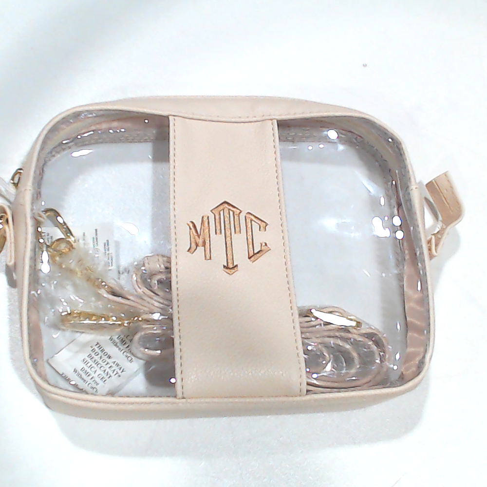 BLOOPER BAG: Monogrammed Clear Stadium Crossbody Bag