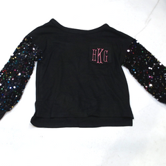 BLOOPER KIDS: Monogrammed Kids Sequin Sweatshirt