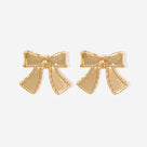 Bow Stud Earrings | Gold