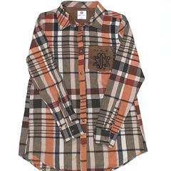 BLOOPER CLOTHING: Monogrammed Plaid Layering Tunic