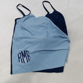 BLOOPER SWIM: Monogrammed Ruched Tankini