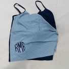BLOOPER SWIM: Monogrammed Ruched Tankini